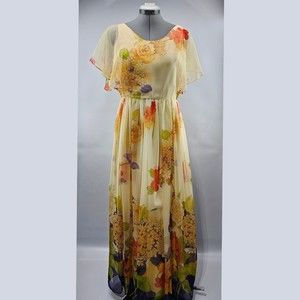 Dalani II Vintage 1970s Chiffon Maxi Dress